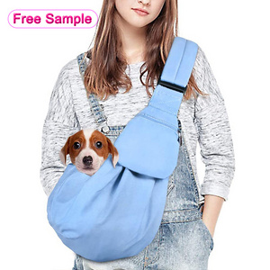 Dog Padded Papoose Sling, Small Pet Sling Carrier Hands Free Carry Adjustable Shoulder Strap Reversible Tote Bag