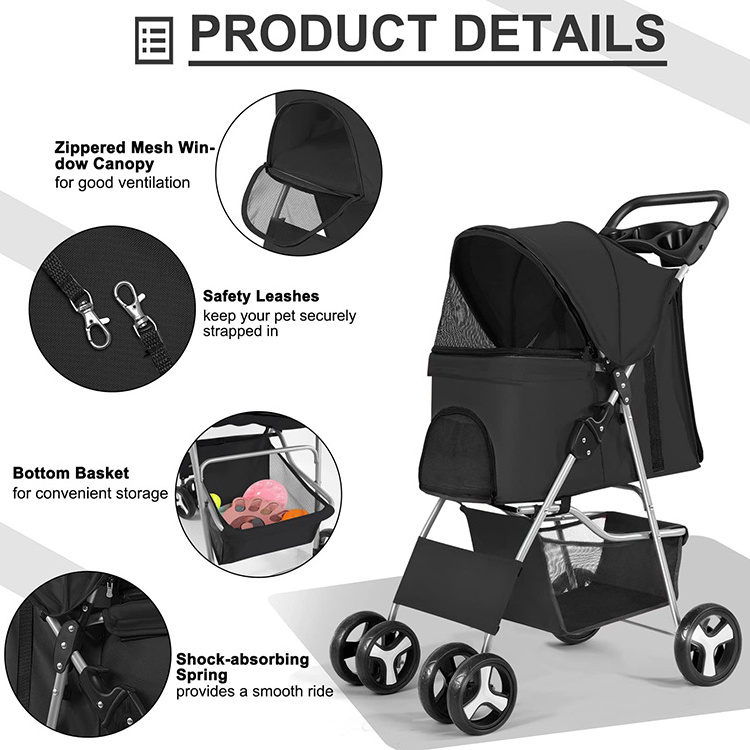 3-in-1 Multi-Purpose Pet Gear View 360 Stroller Converts to Carrier Dogs Cats stroller