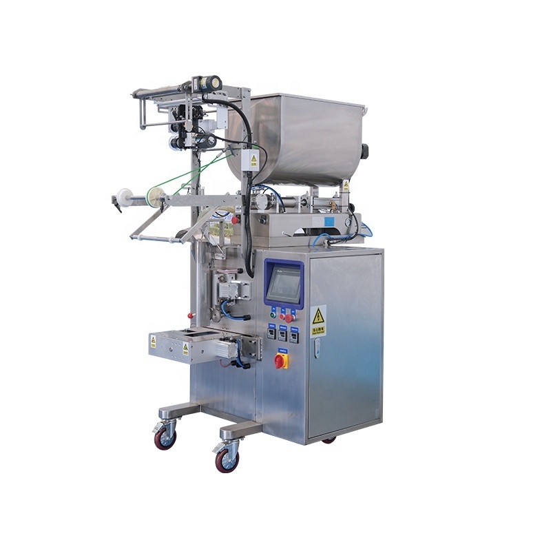 Automatic chili sauce tomato paste packing machine small pouch honey packing machine with stirring function