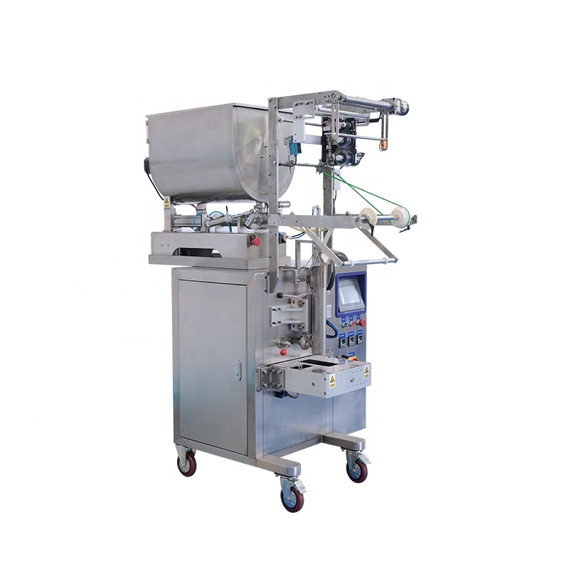 Automatic chili sauce tomato paste packing machine small pouch honey packing machine with stirring function