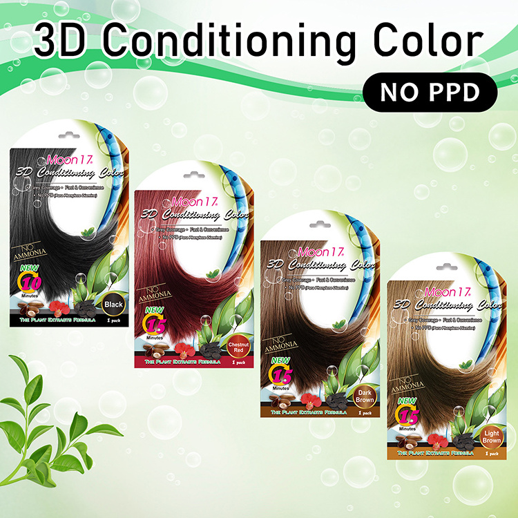 boxed black Guaranteed PPD free, ammonia free hair color shampoo