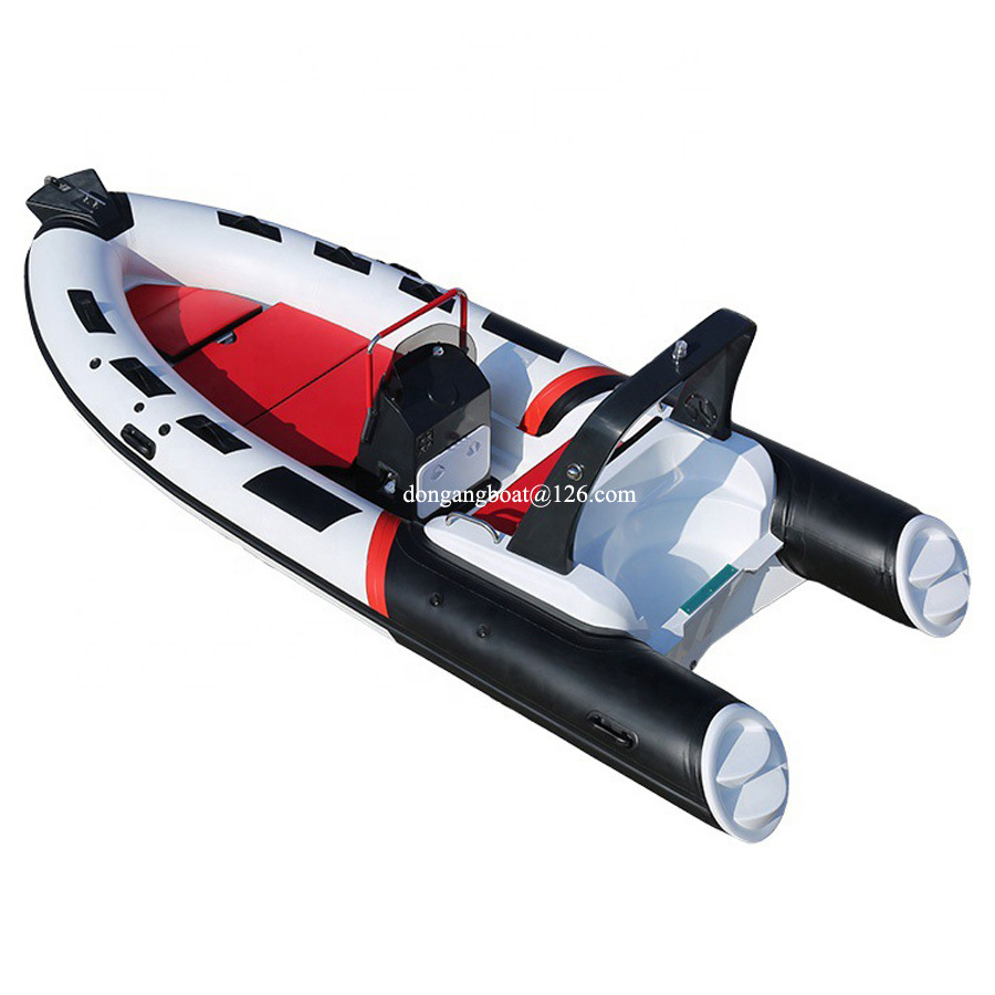 17ft 5.2m cheap deep v aluminum semi rigid faltbare rib inflatable boat hypalon rib boat with cabin