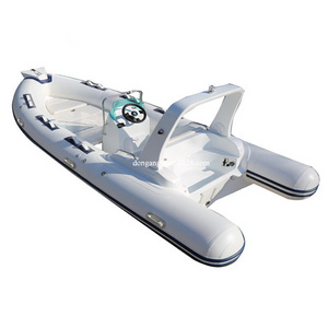 17ft 5.2m cheap deep v aluminum semi rigid faltbare rib inflatable boat hypalon rib boat with cabin