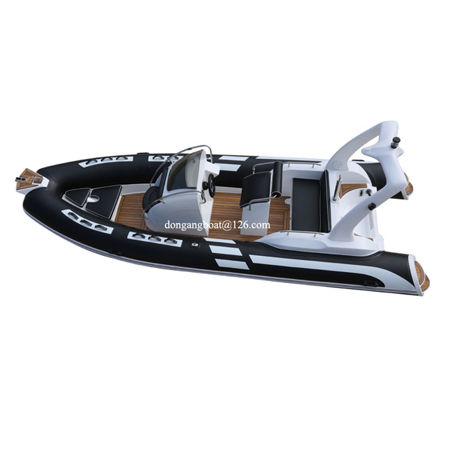 19ft pvc motorized inflatable luxury speed boat with steering wheel dinghy boats rigid inflatable