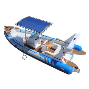 23ft 7.0m oceania inflatable drifting  pirate rigid rib passenger  catamaran boat river fiberglass hull 700