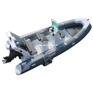 17ft 5.2m electric fiberglass small speed hypalon rigid inflatable fishing yacht  passenger boat parsun