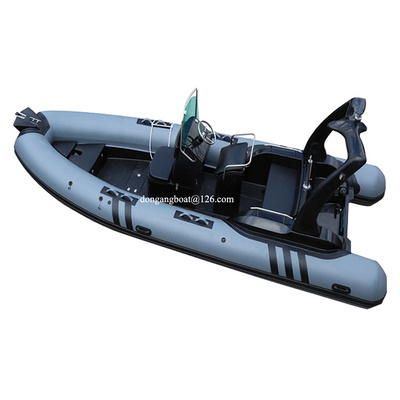 580 fishing fiberglass bottom rib boat inflatable with steering wheel