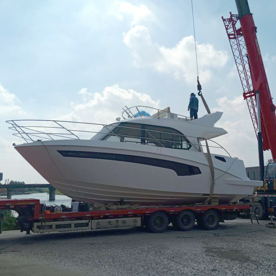 37ft small luxury  fiberglass yatcht boat  11.28m yacht luxury boat cabin cruiser pleasure boat