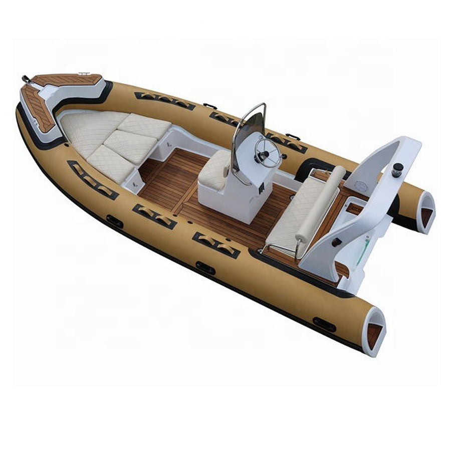 5.5m hypalon inflatable aluminium hull rib boat with motor fiberglass speed mini boats for sale