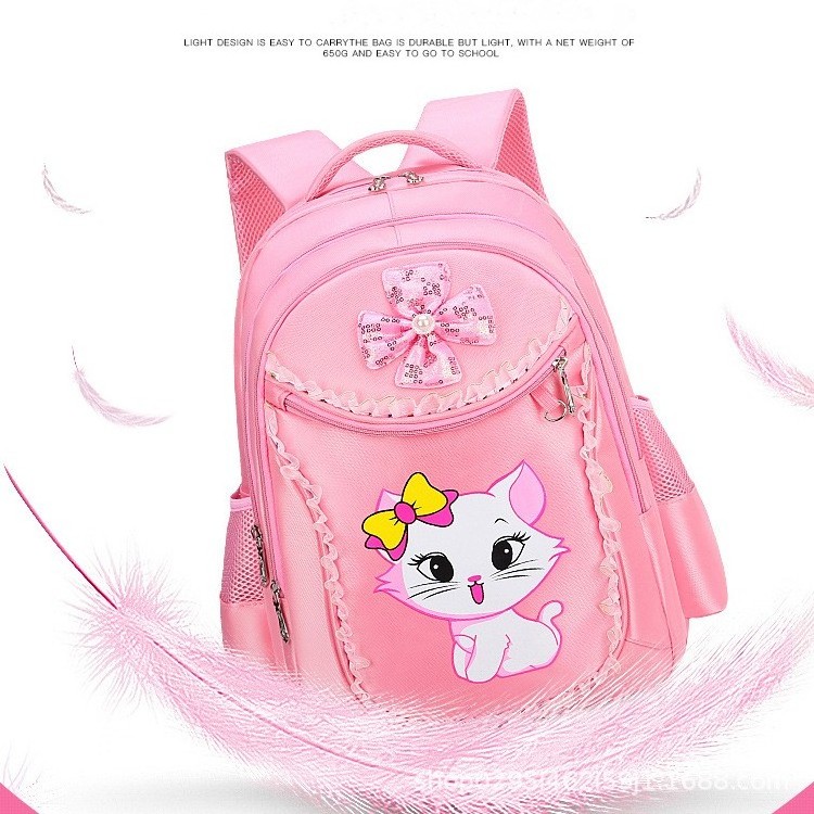 Cute Cartoon princess kitty Backpack /New Kawaii mochilas escolares  Lunch Bag sets  school bags kids backpack