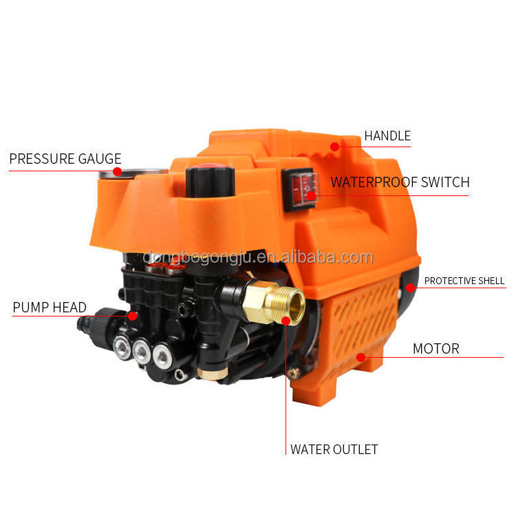 AC 110V 220V 2400W High Pressure Car Washer Electric Car Washing Machine with High Power Water Pump Induction Motor