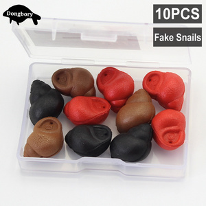 10PCS Carp Fishing Lure Fake River Snails Carp Baits Realistic Field Snails Shape Boilies Floating Baits Fishing Hair Rig Tackle