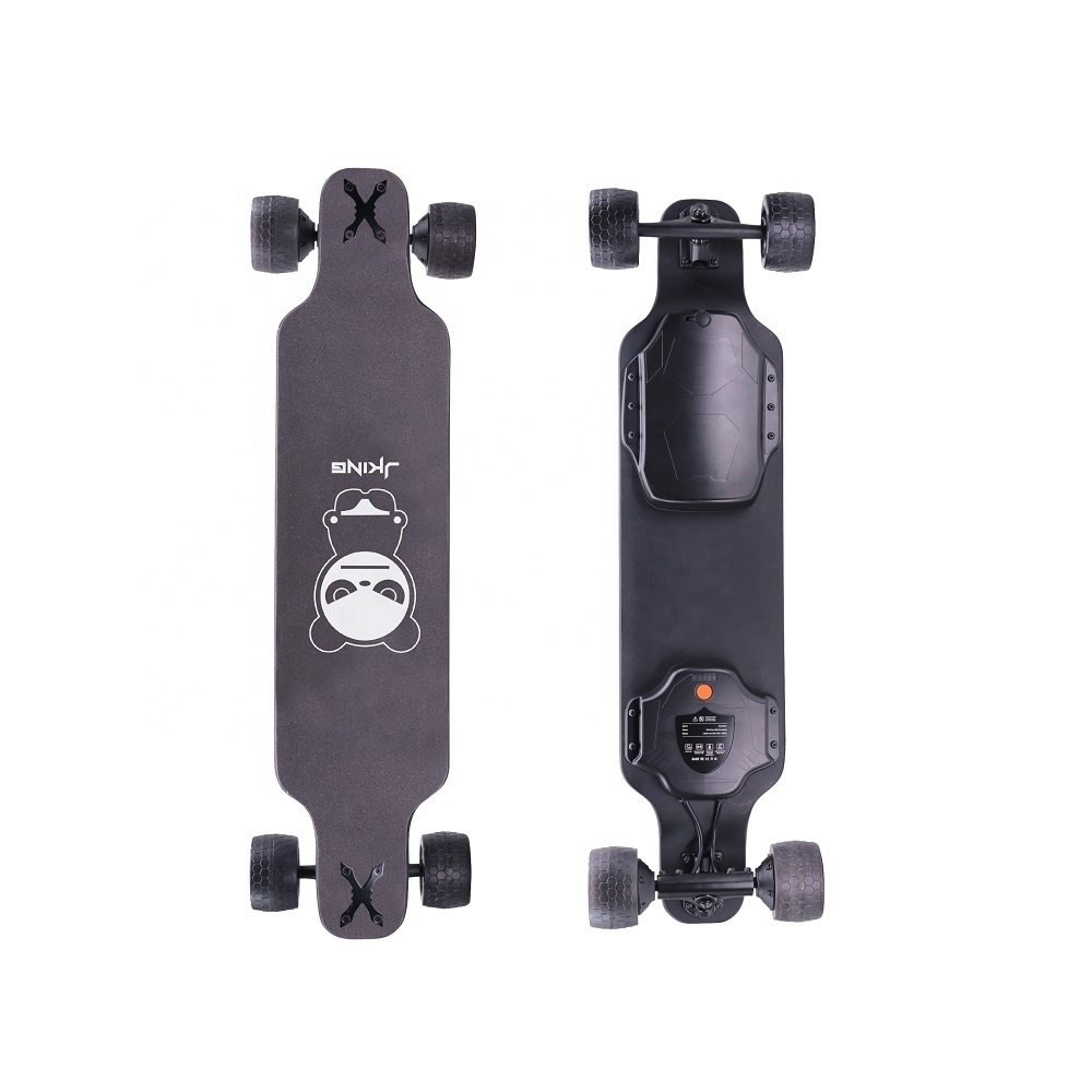 1000w 37V 4 wheel sport dual hub electric off road electric skateboard 50 km/h, 105mm with light wheels