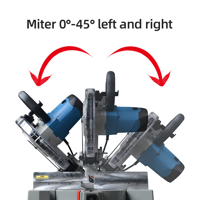 DongChneg vertical cutting machine 1650W electric steel cutting miter saw cutting steel with miter saw