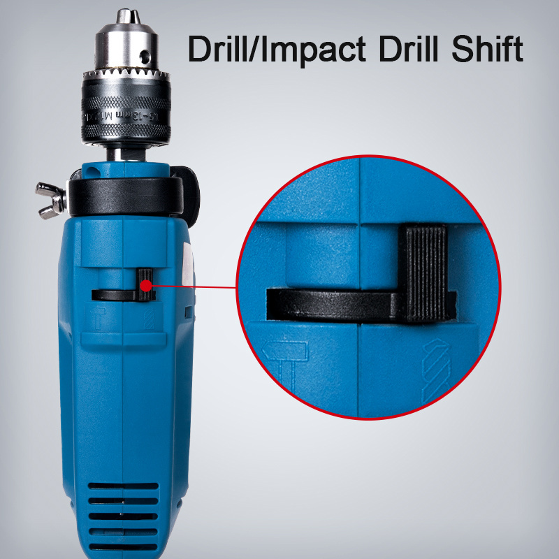 DongCheng Corded Drill and Impact Driver Set Variable Speed Electric Power Tool DZJ04-13 Impact Drill Set