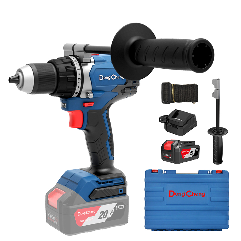 Dongcheng Single Battery 20V Electric Brushless Cordless Drill 120N.m Max. Torque 13mm Wood Drill