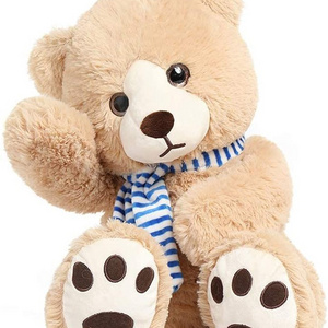 Customizable Custom High Quality Plush Toy Manufacturer Bear Teddy  Plush Toy Animal Toy birthday gift cute scarf