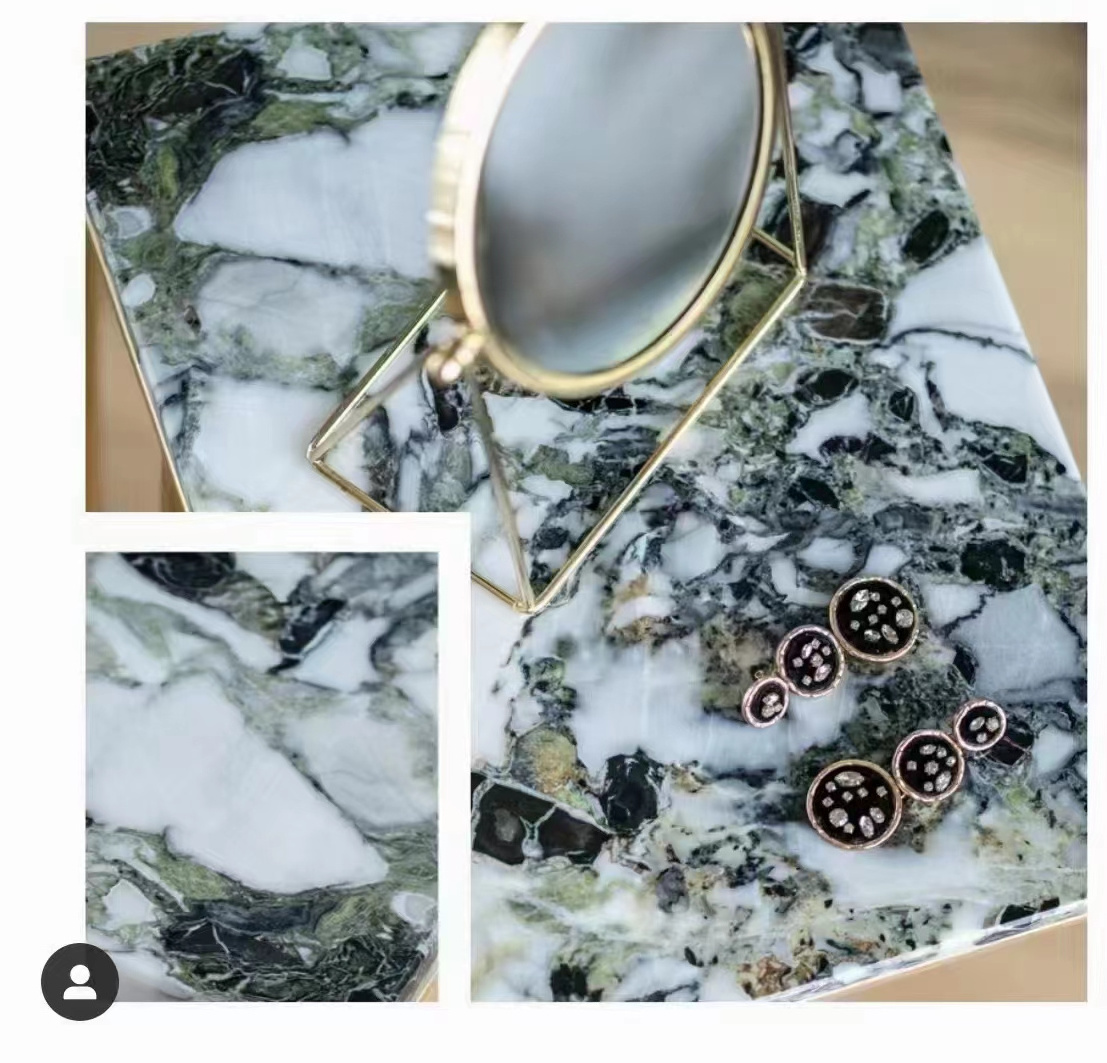 Shuitou Wholesale Luxury Florence Jade Colorful Connect Cold Emerald Ice Jade Green Marble Factory Price For Interior Design