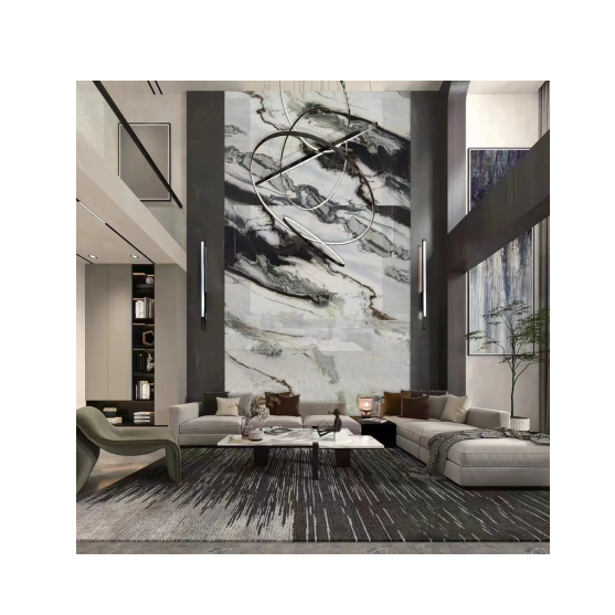 Brazil Panda White with Black Veins Cheap Marble Slabs Natural Marble Flooring Tile Book Matched For Indoor Wall Panel Paving