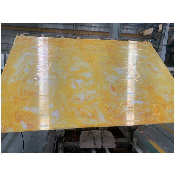 Customized Translucent Artificial Onyx Stone Decorated Alabaster Light Box White Onyx Backlit With Factory Hot Sale