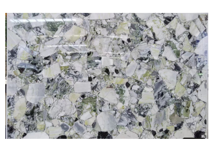 New Forever Stone Marmol Marmar Cold Emerald Jade Ice Green Primavera Luxury White Beauty Marble Slab Green Cold Ice Jade Marble