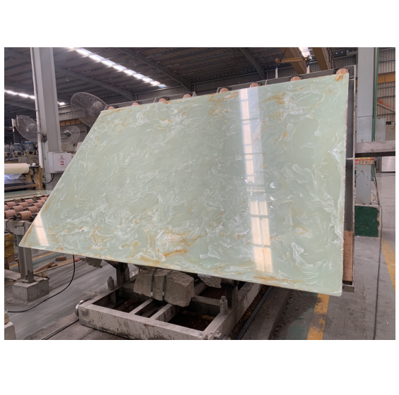 Customized Translucent Artificial Onyx Stone Decorated Alabaster Light Box White Onyx Backlit With Factory Hot Sale