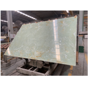 Customized Translucent Artificial Onyx Stone Decorated Alabaster Light Box White Onyx Backlit With Factory Hot Sale