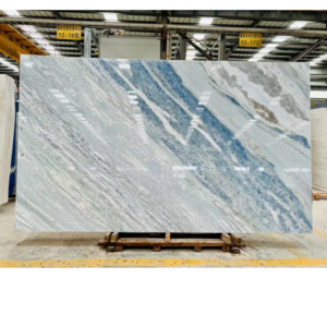 Natural Blue Crystal Quartzite Translucent Marble Quartzite Slab Wall Bar Decor Customized Countertop