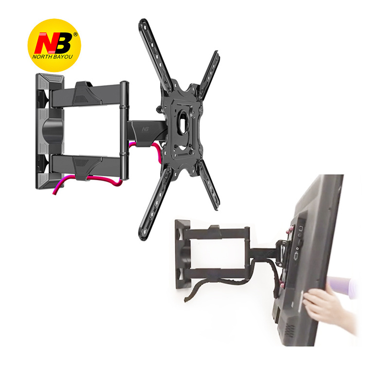 nb north bayou p4 Swing Tilt Arm TV Full Motion Wall Mount for 32-55'' TVs