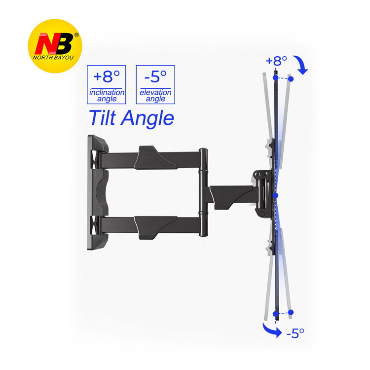 nb north bayou p4 Swing Tilt Arm TV Full Motion Wall Mount for 32-55'' TVs