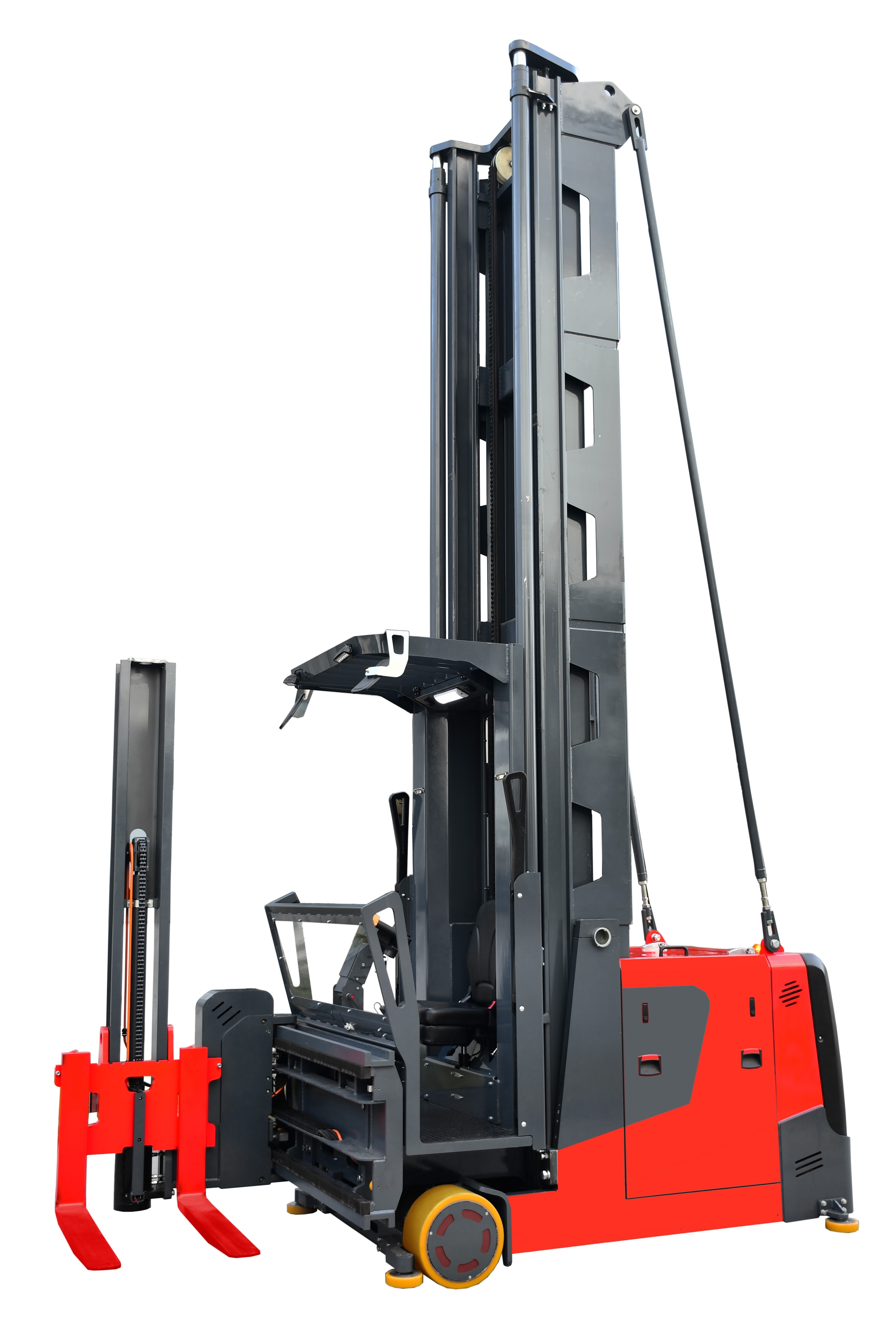 High-Precision Ultra-High Lifting Man-Up Electric Pallet Stacker Truck for Storage Warehouse