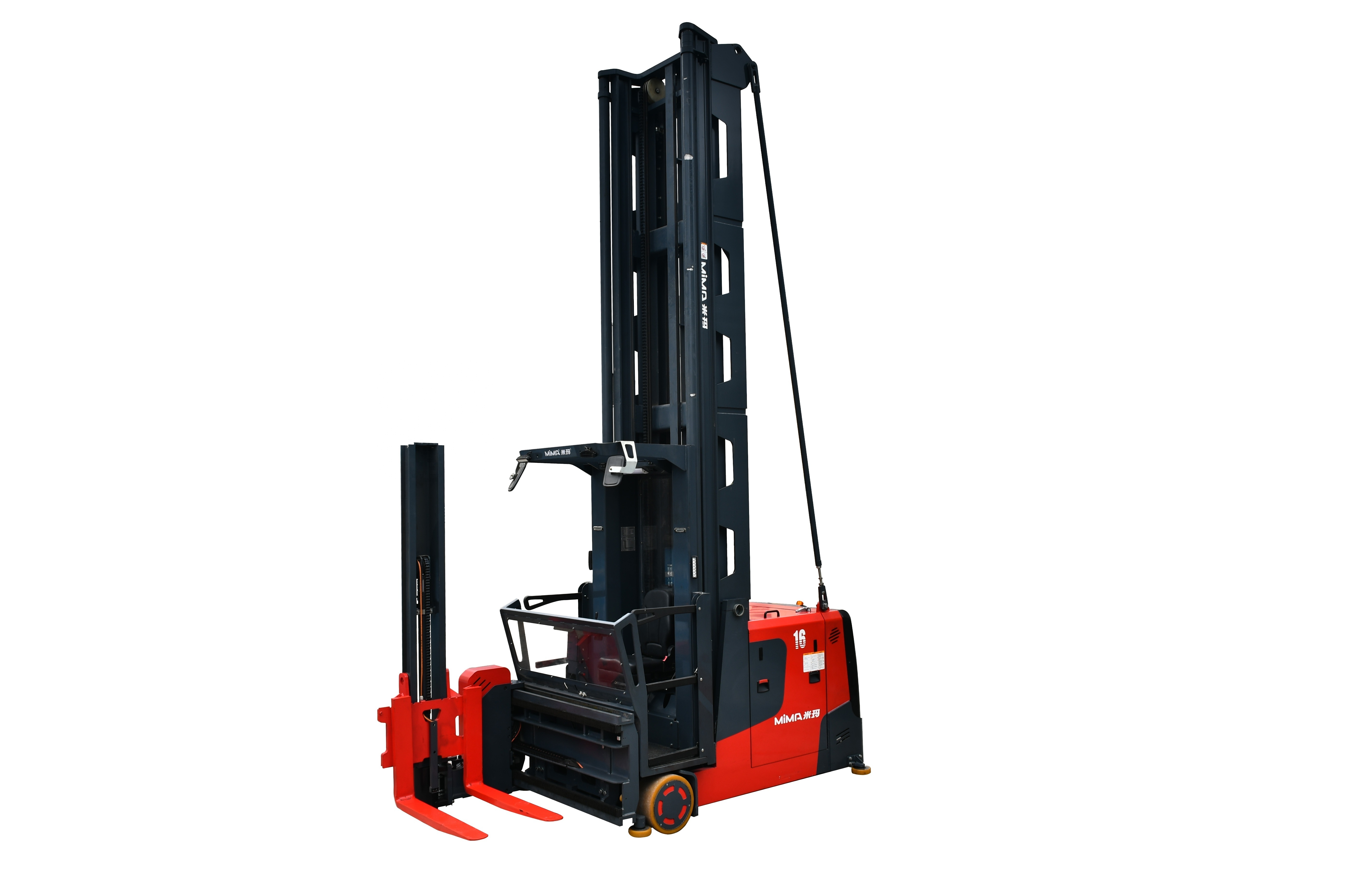 High-Precision Ultra-High Lifting Man-Up Electric Pallet Stacker Truck for Storage Warehouse