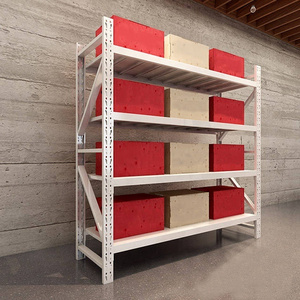 Customated White Shelves Pallet Racking Stacking Racks Metal Boltless Warehouse Steel Shelving Units Storage Rack for Systems