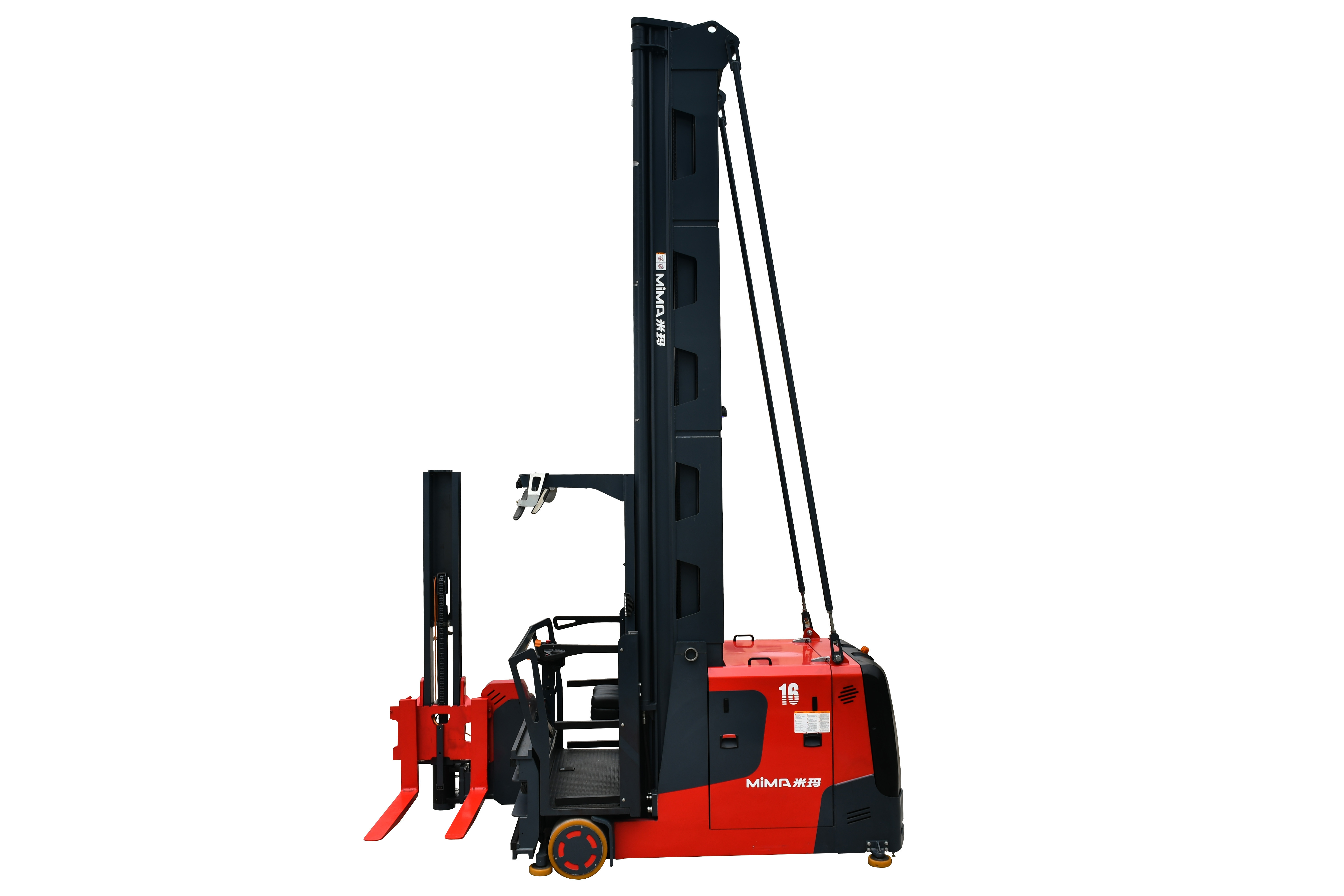 High-Precision Ultra-High Lifting Man-Up Electric Pallet Stacker Truck for Storage Warehouse