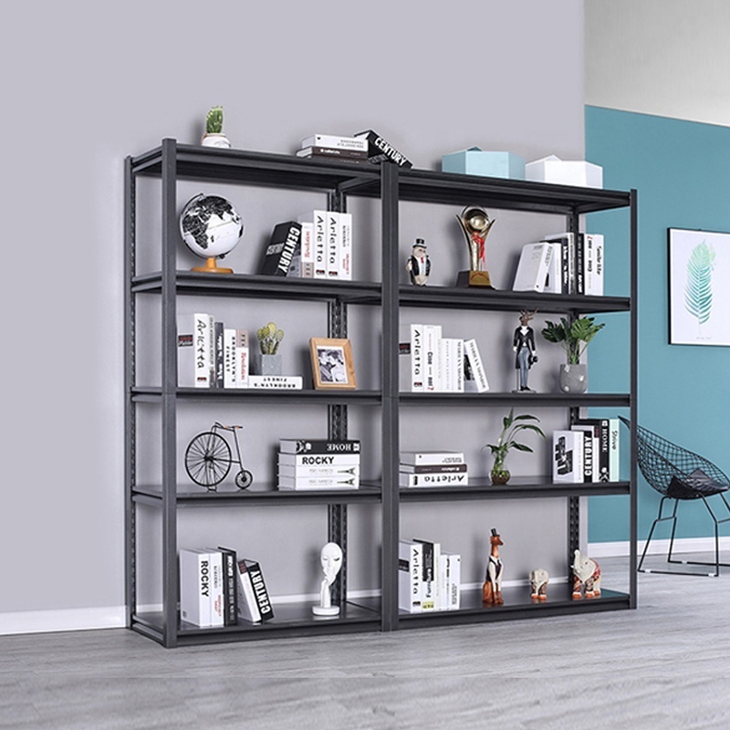 Fashion Boltless Shelves Black Metal Display Racks Shelf 3 4 5 Layer Steel Shelving Steam Metal Shelf Unit