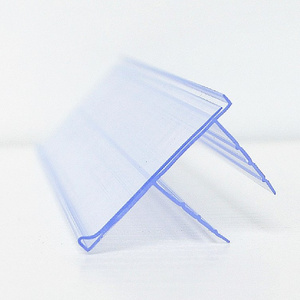 PVC plastic label holder extrusion data strip price tag supermarket shelf edge price label holder of supermarket shelf