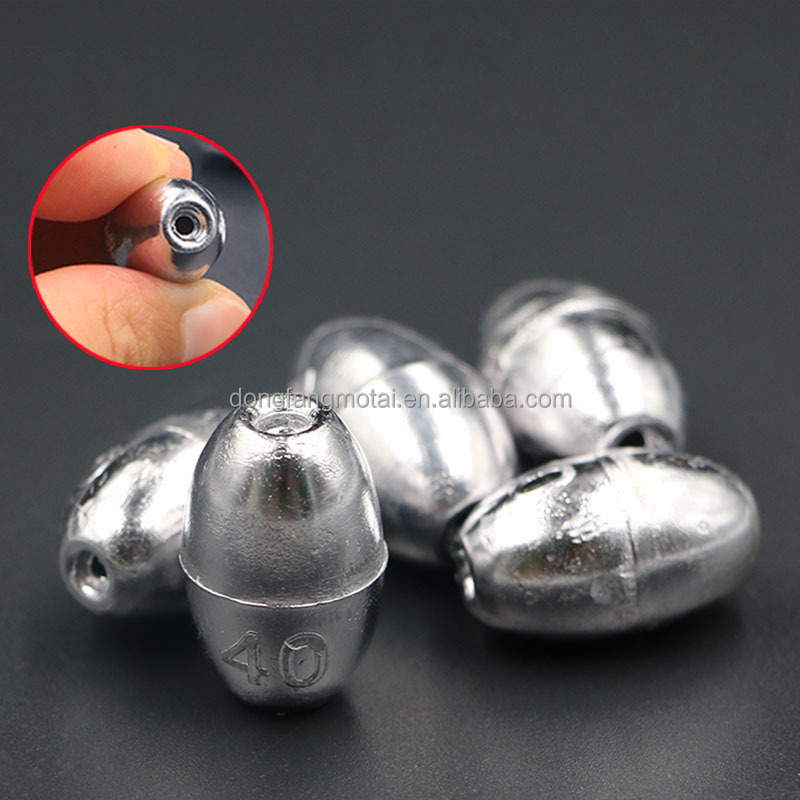 China Suppliers Product  Oval Type Ball Shape Lead Sinker Bulk Fishing Weights Sinkers For make  Fishing net