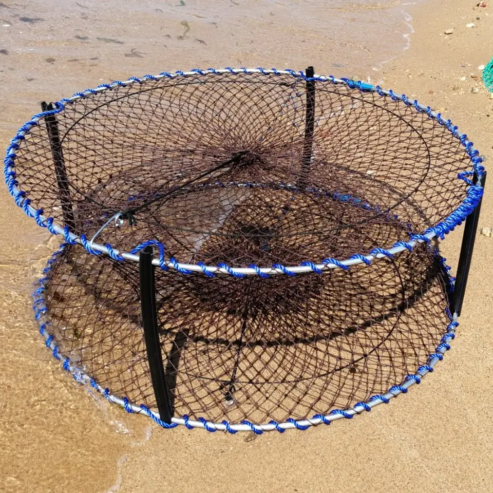 Heavy Duty Crab Pot with 4 Entry 12mm Hot Dipped steel Professional Crab Trap