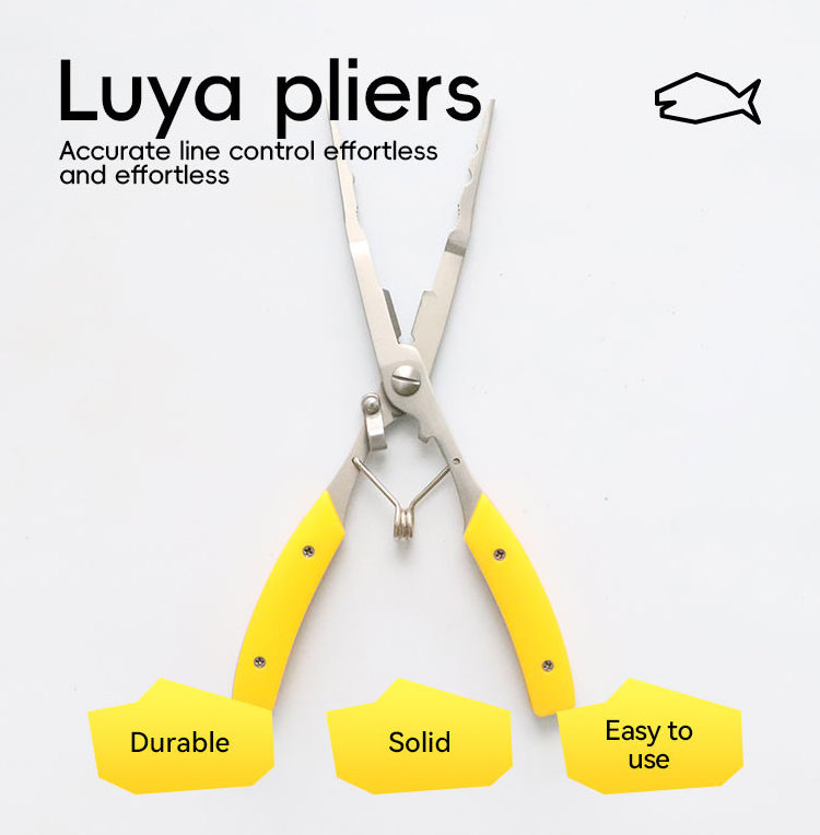 Long Flat Needle Nose Pliers for Fishing Lure Function Remove Hooks Cutting Braided Lines Tools Fishing Pliers Stainless Steel