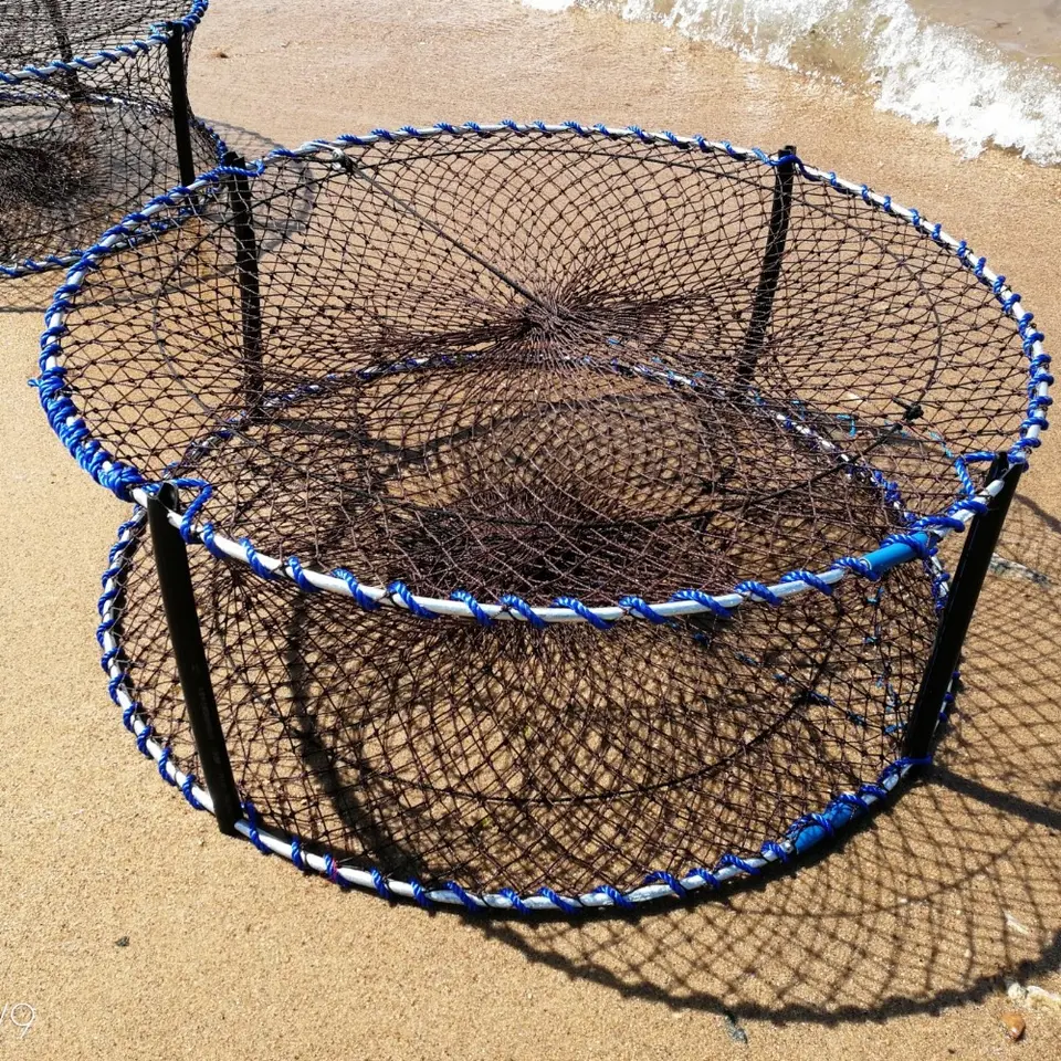 Heavy Duty Crab Pot with 4 Entry 12mm Hot Dipped steel Professional Crab Trap