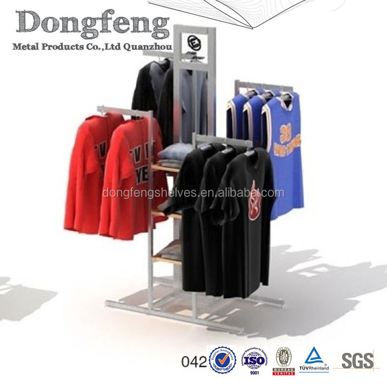 Factory price store stand counter clothes display rack