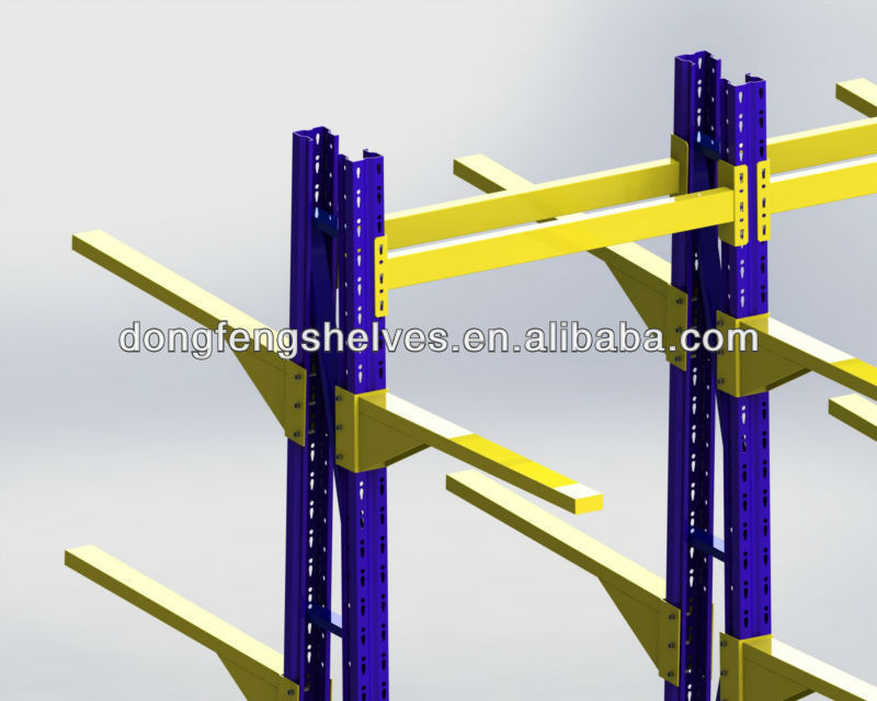 warehouse storage cantilever rack heavy duty metal leg rack