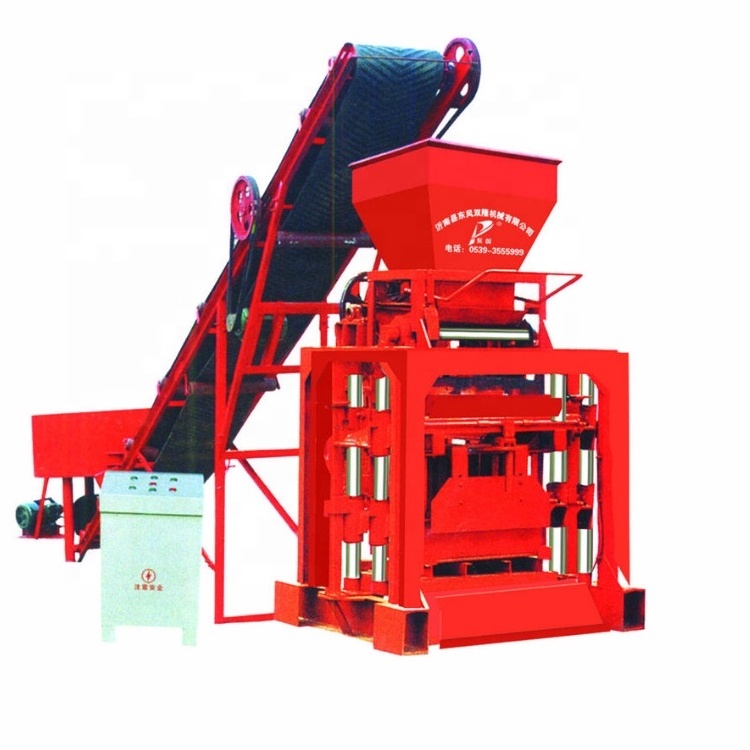 QT4-35 hydraulic press mobile interlocking semi-automatic brick machine price