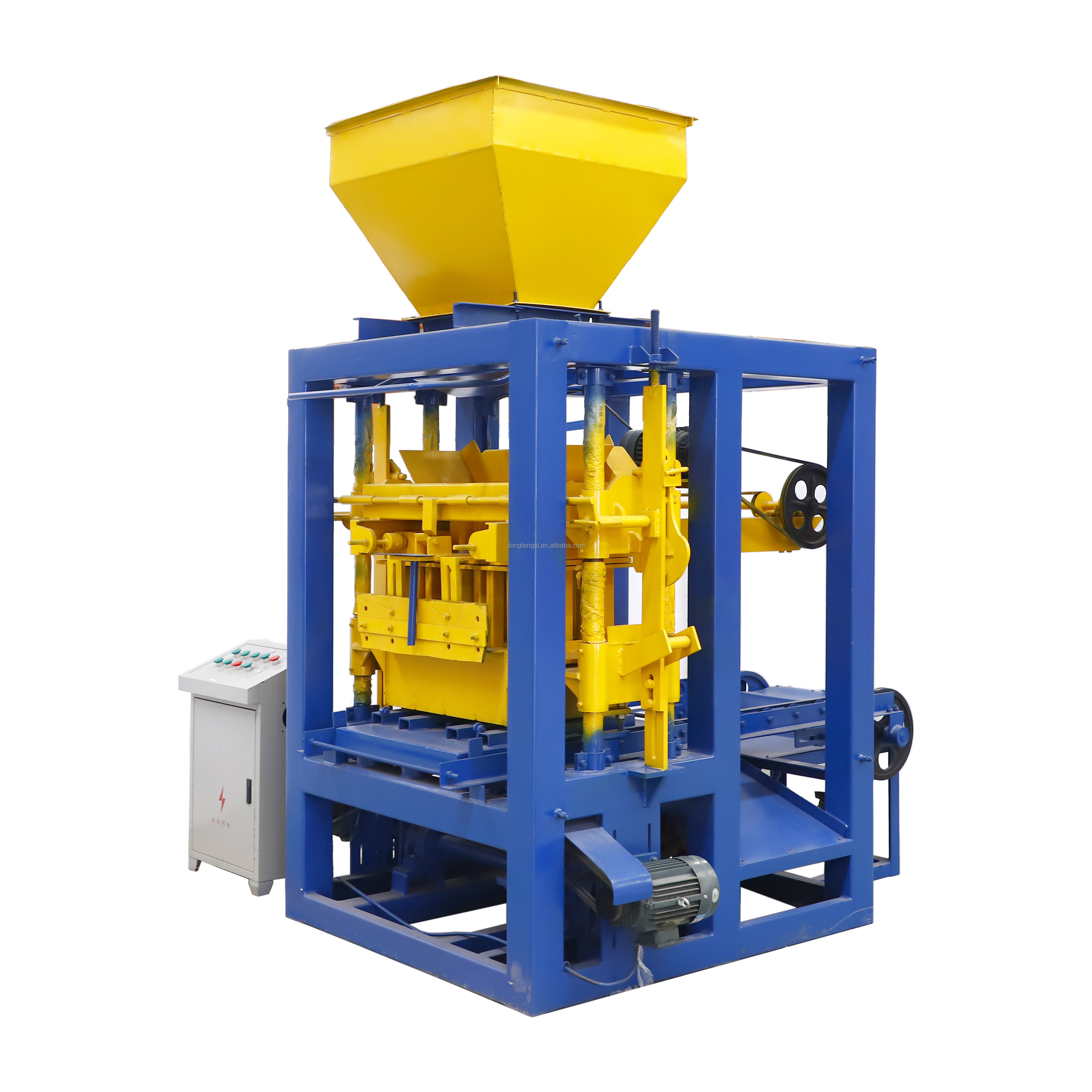 bloquera ponedora manual de block de concreto qt4-24 mini production factory small manual block forming machine