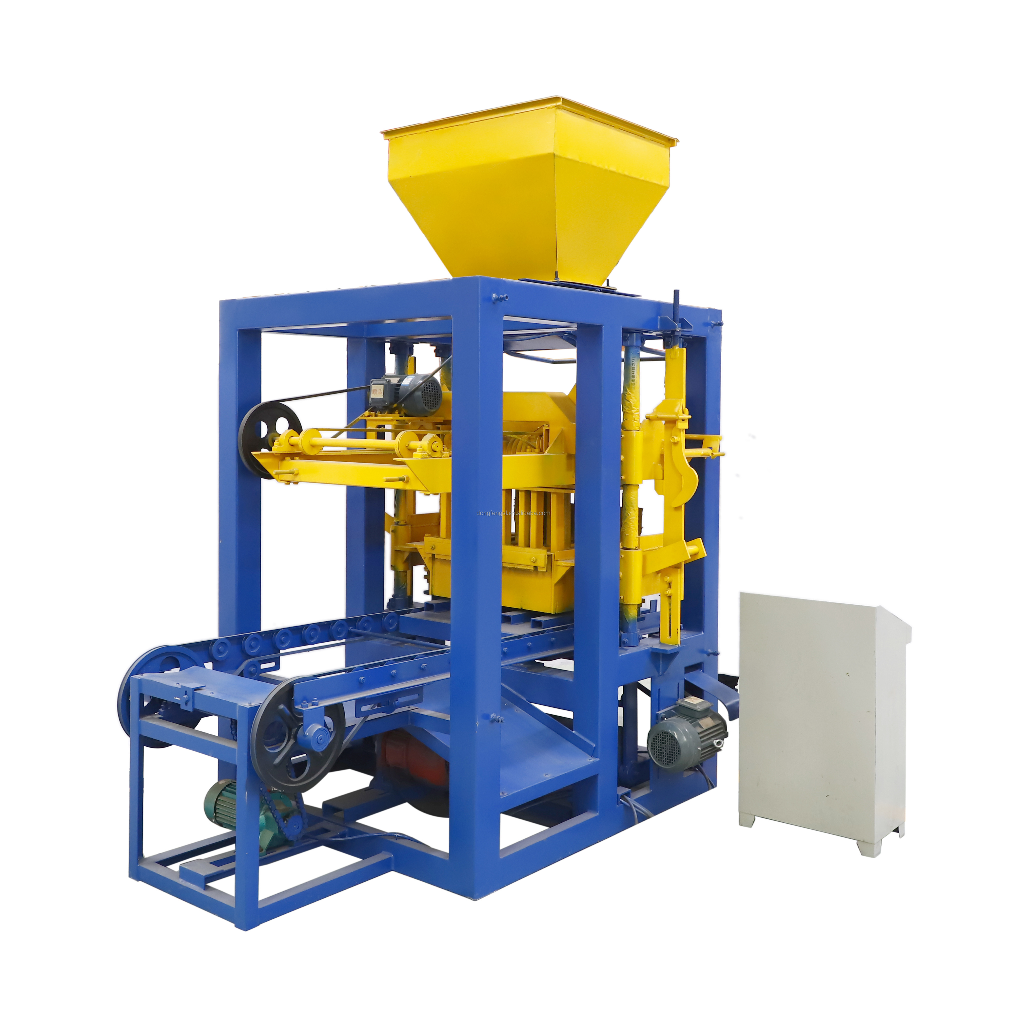 bloquera ponedora manual de block de concreto qt4-24 mini production factory small manual block forming machine