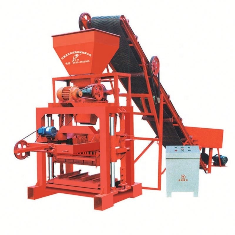 Manual brick making machine QT4-35 perforated concrete block machine brick factory