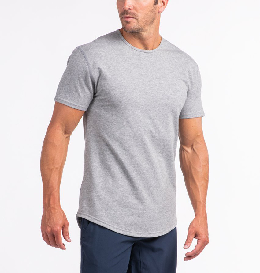 High Quality 95 cotton 5 spandex t shirts Tee Basic Blank Plain Mens Stretch Slim Fit 65 polyester 35 cotton T Shirt custom