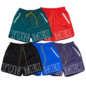 High quality beach polyester spandex gym sports workout board shorts short pants custom black nylon shorts for men