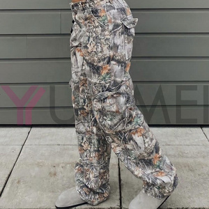 Custom Logo Wholesale Woven Pocket Mens Jogger Parachute Carpenter Track Pants Hunting Camouflage Camo Cargo Pants For Men