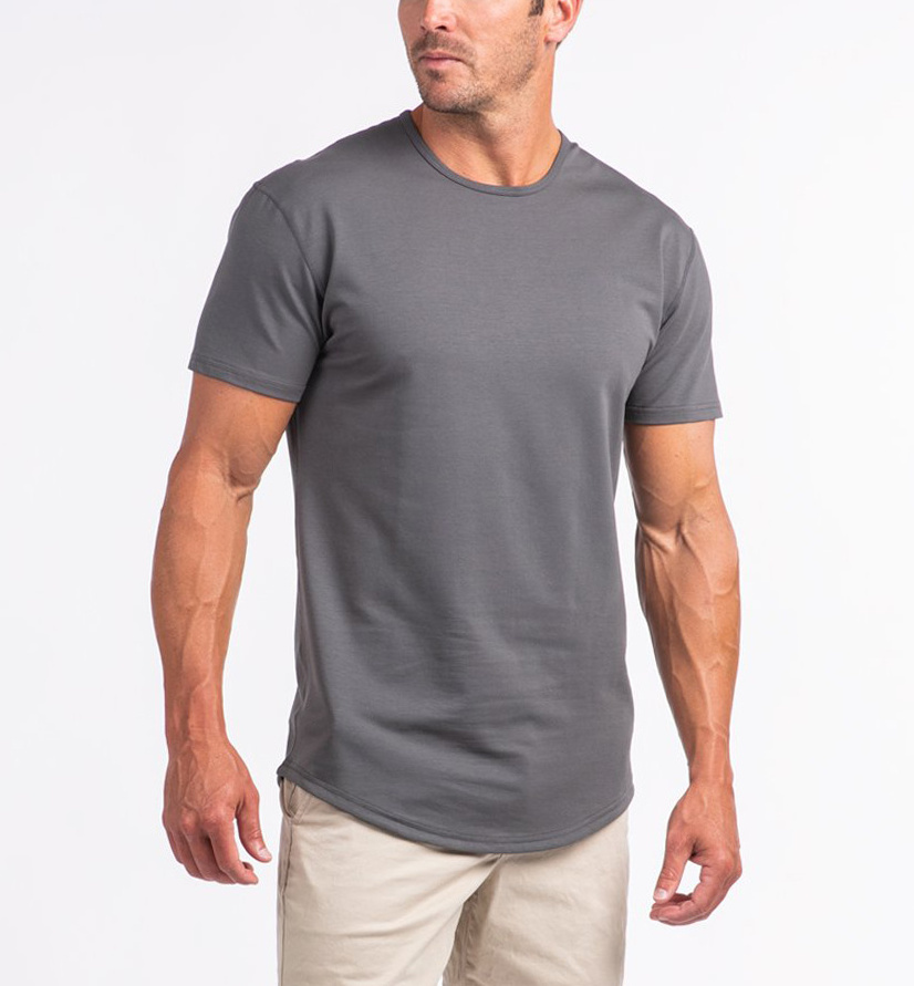 High Quality 95 cotton 5 spandex t shirts Tee Basic Blank Plain Mens Stretch Slim Fit 65 polyester 35 cotton T Shirt custom